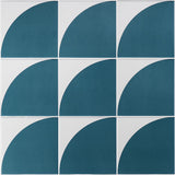 Stacy Garcia Maddox Deco Teal Blue 8x8 Matte Porcelain Tile