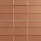 Stacy Garcia Maddox Frame Terracotta Matte Ceramic Subway Tile 4x8