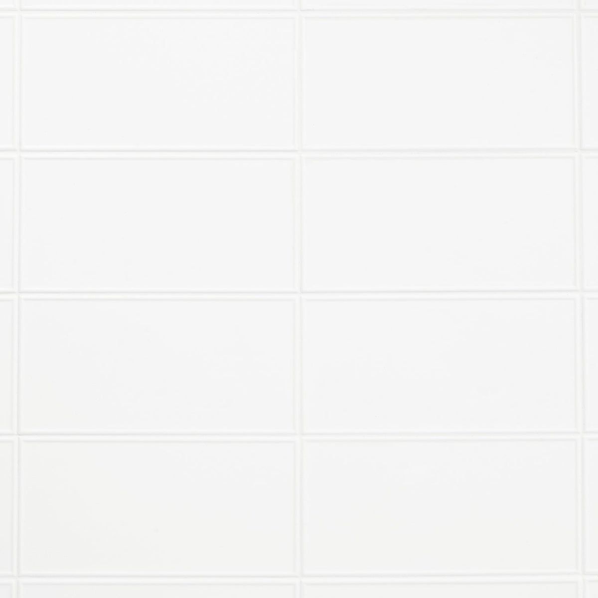Stacy Garcia Maddox Frame White 4x8 Matte Ceramic Subway Tile