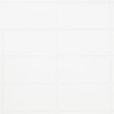 Stacy Garcia Maddox Frame White 4x8 Matte Ceramic Subway Tile