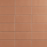 Stacy Garcia Maddox Terracotta Matte Ceramic Subway Tile 4x8