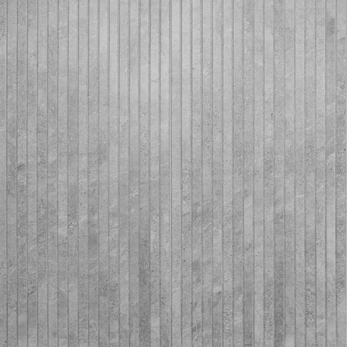 Lune Ribbon Gray 24x48 Matte Fluted Porcelain Tile - Lux Tile