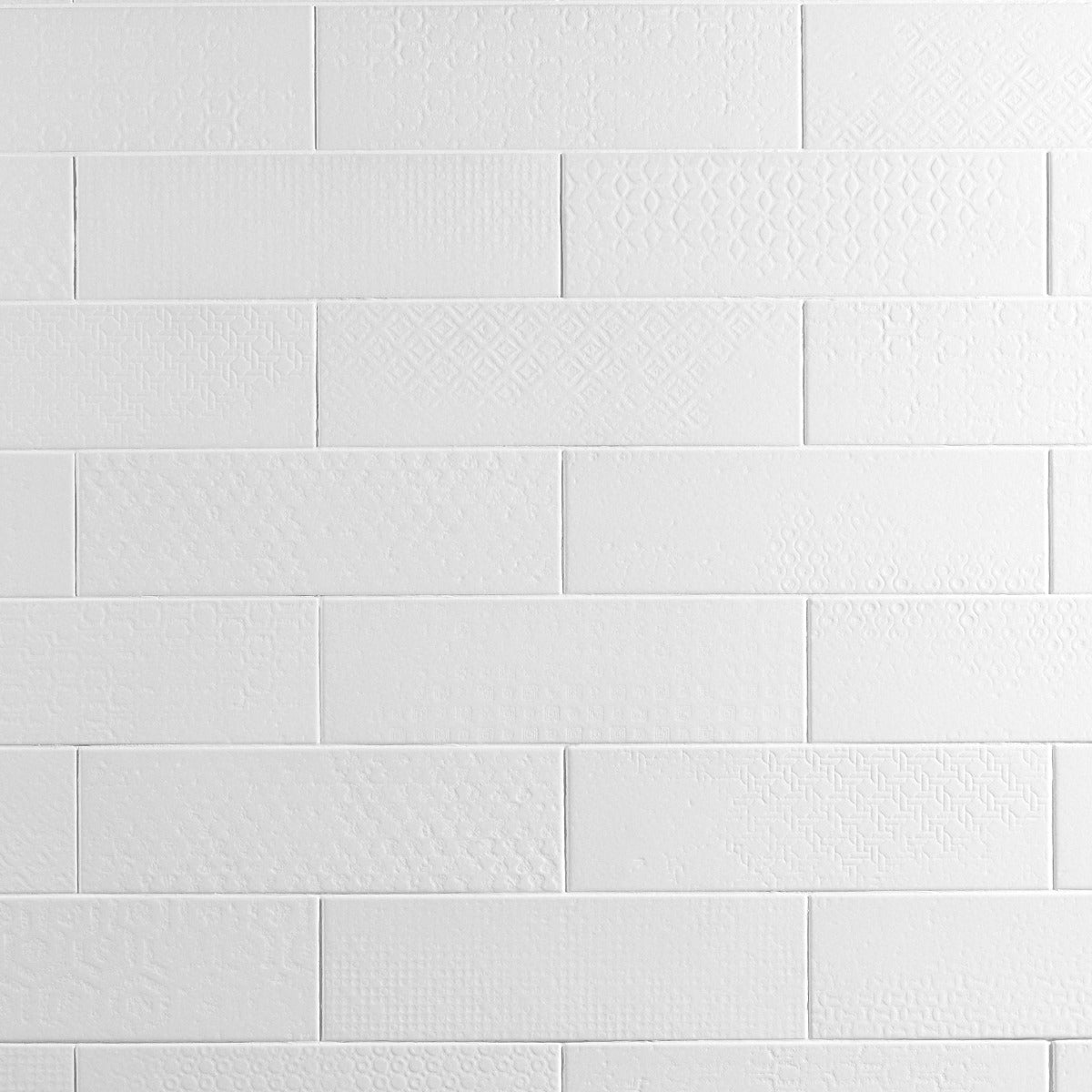 Tessuto White Matte Porcelain Subway Tile 4x12 - Made in Italy