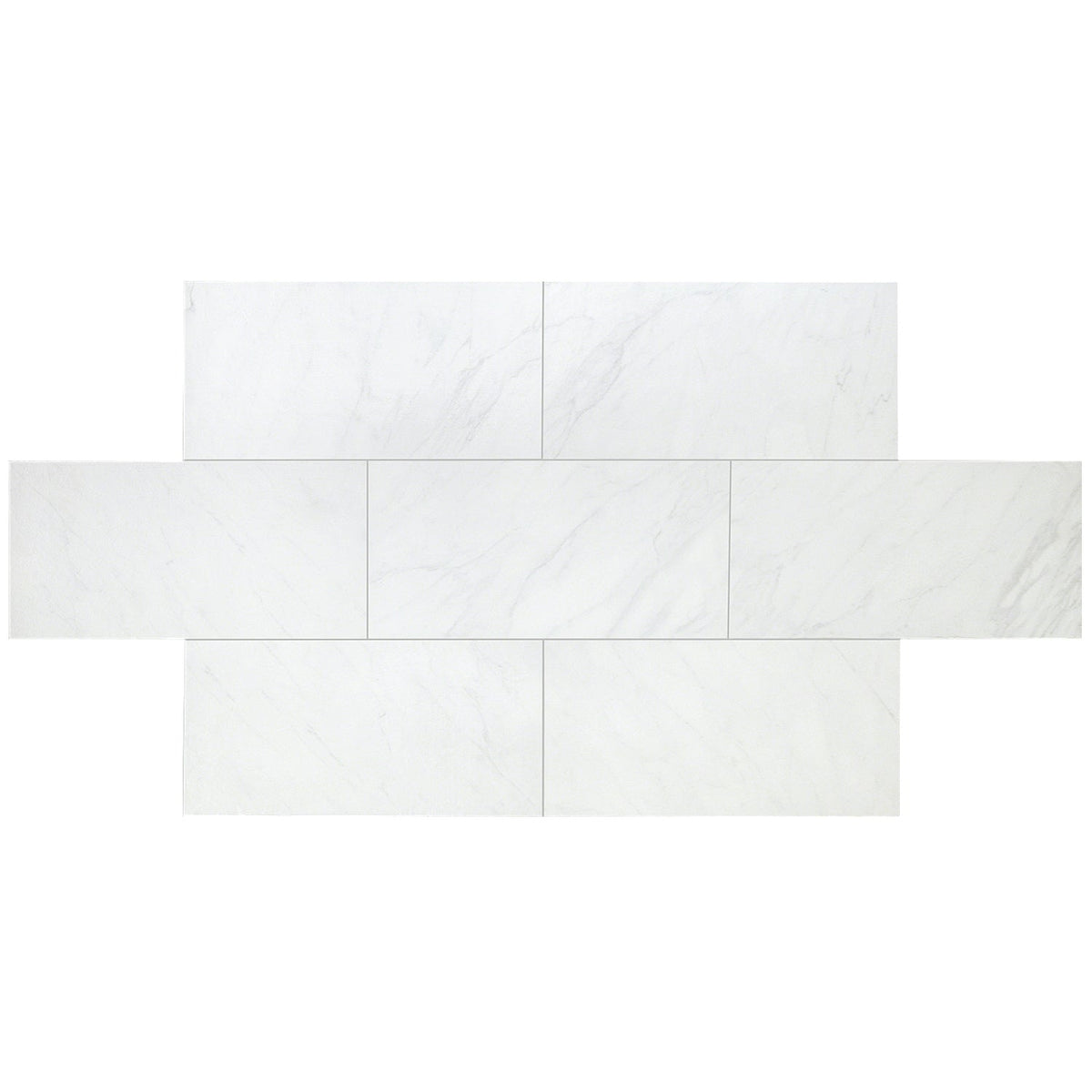 Belvedere Bianco White 15x30 Semi-Polished Porcelain Tile