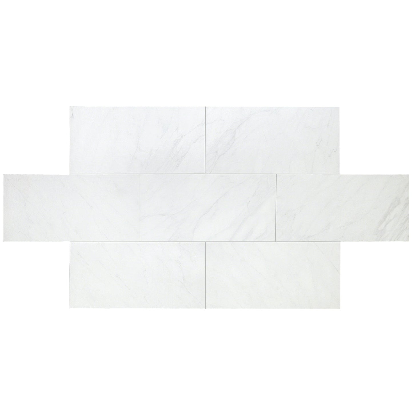 Belvedere Bianco White 15x30 Semi-Polished Porcelain Tile