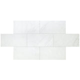 Belvedere Bianco White 15x30 Semi-Polished Porcelain Tile