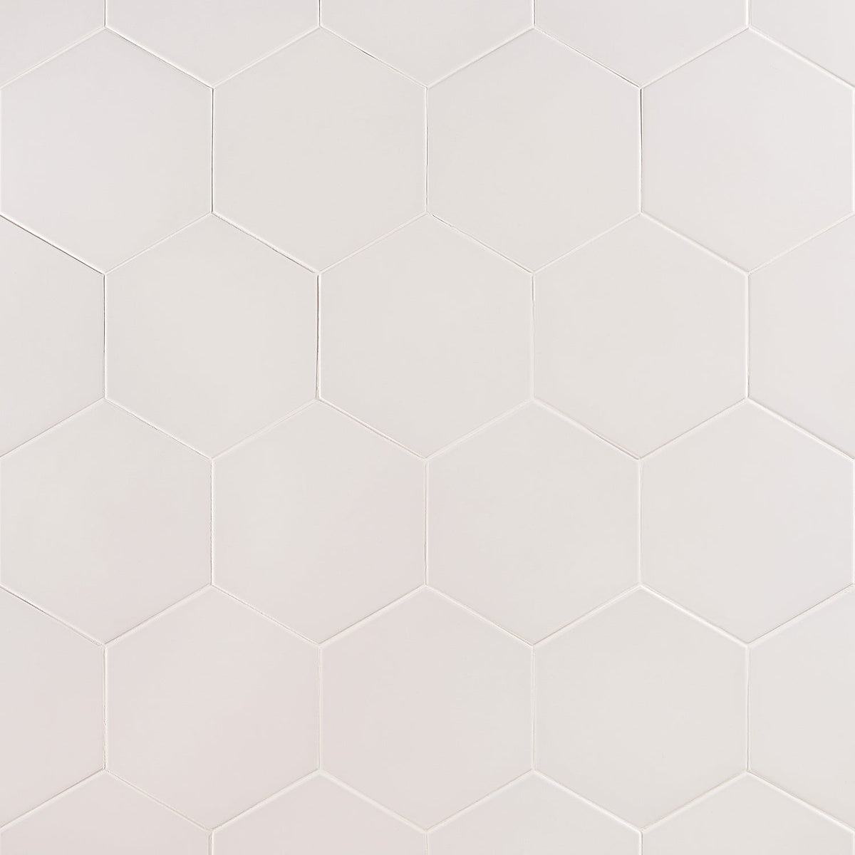 HexArt Blanco White Matte Porcelain Tile - 8" Hexagon