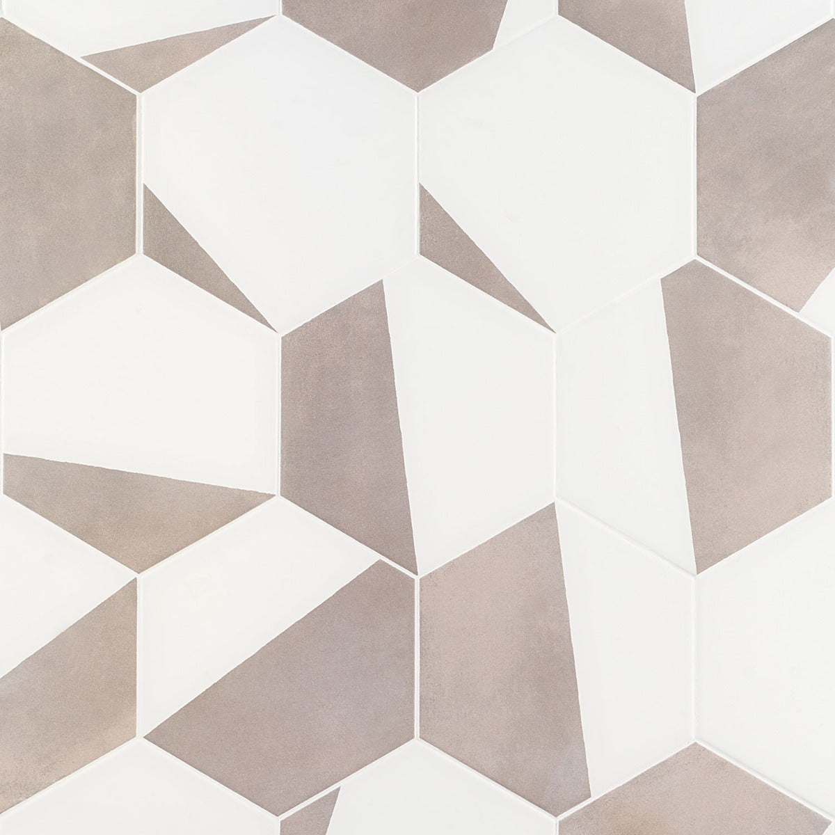 HexArt Pop Gris 8" Hexagon Matte Porcelain Tile - Lux Tile
