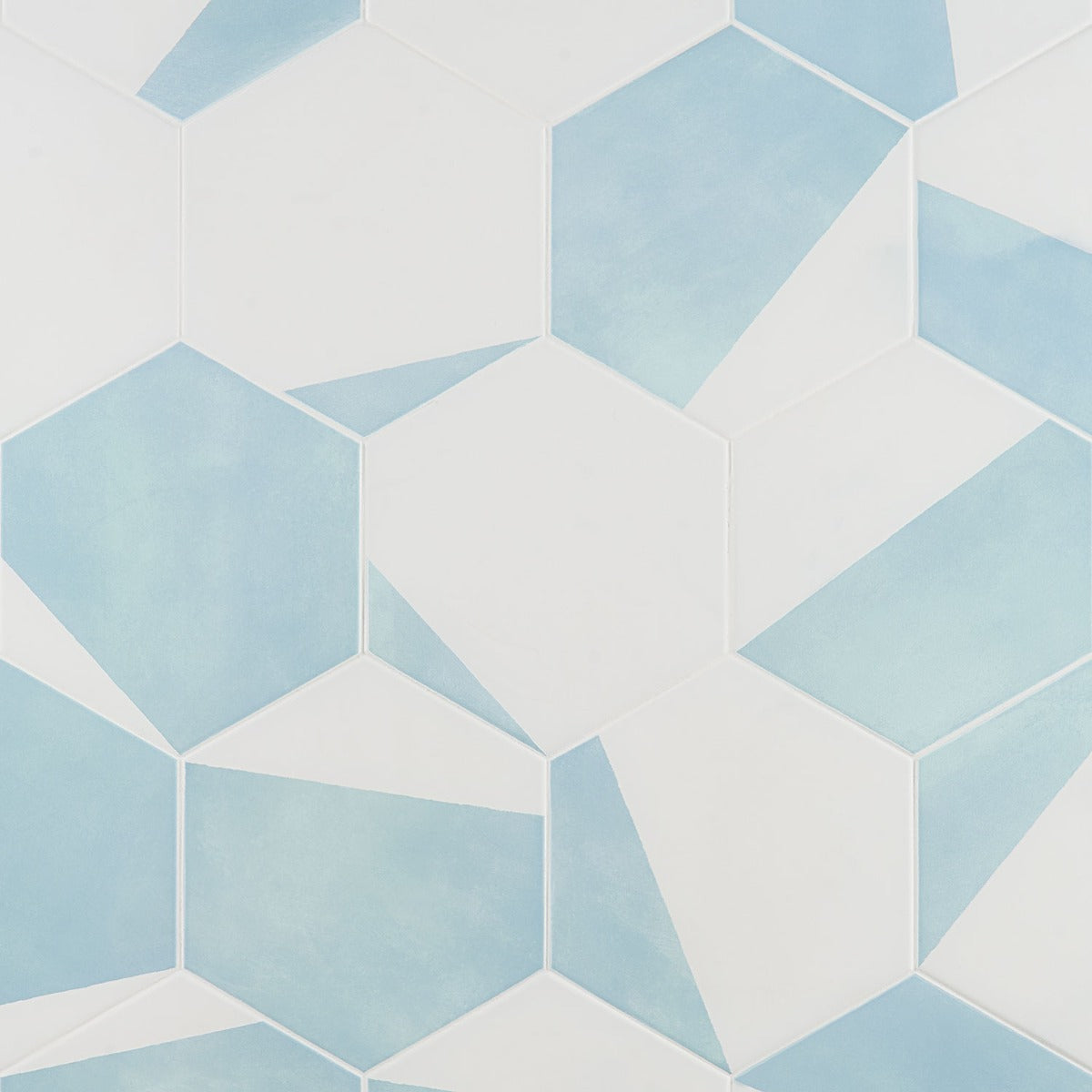 HexArt Pop Turquoise 8" Hexagon Matte Porcelain Tile - Lux Tile