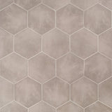 HexArt Gris Gray 8" Hexagon Matte Porcelain Tile - Lux Tile