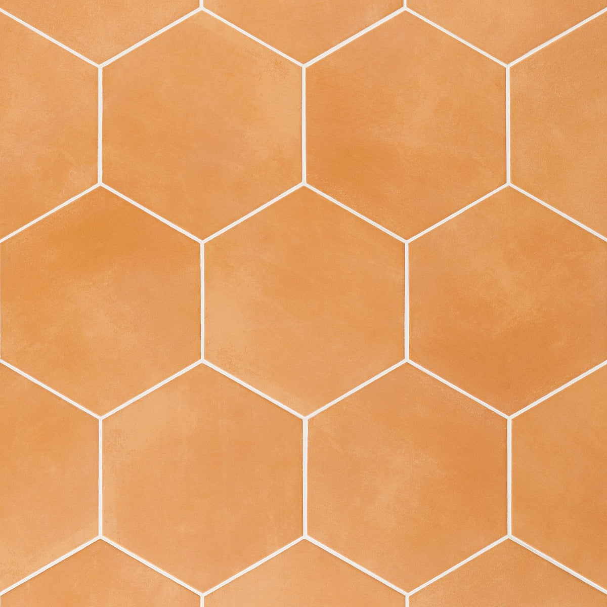 HexArt Orange 8" Hexagon Matte Porcelain Tile - Lux Tile
