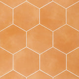 HexArt Orange 8" Hexagon Matte Porcelain Tile - Lux Tile