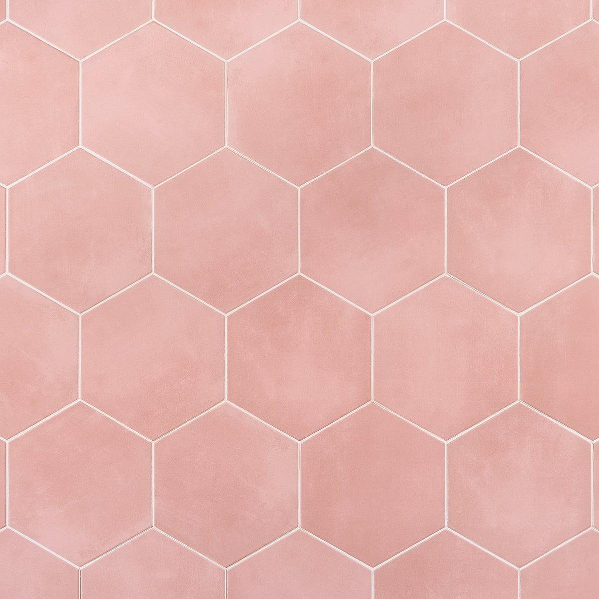 HexArt Rose Pink 8" Hexagon Matte Porcelain Tile - Lux Tile