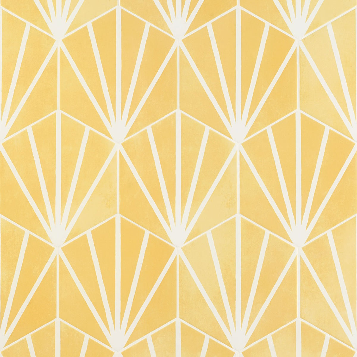 HexArt Deco Yellow 8" Hexagon Matte Porcelain Tile by Lux Tile
