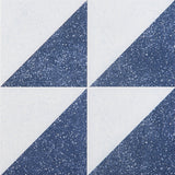 Art Geo Terrazzo Dos Blue 8x8 Matte Porcelain Tile by Elizabeth Sutton