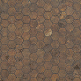 Lux Tile Portrait Copper 2" Hexagon Matte Porcelain Mosaic Tile