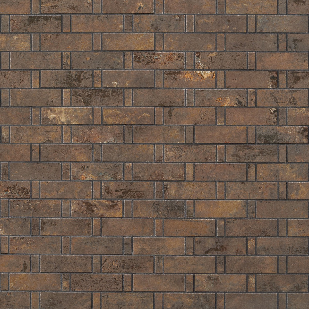 Portrait Copper Weave Matte Porcelain Mosaic Tile - Lux Tile