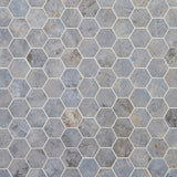 Portrait Ocean Blue 2" Hexagon Matte Porcelain Mosaic Tile - Lux Tile