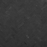 Lux Tile Portrait Black Herringbone Matte Porcelain Mosaic Tile