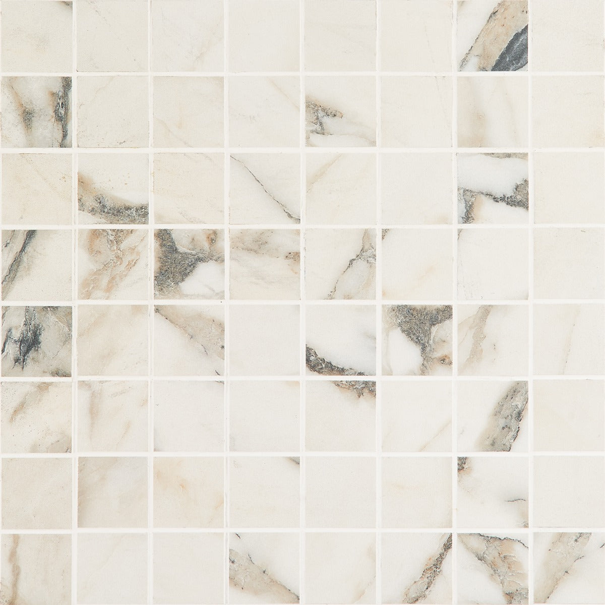 DreamStone Calacatta Rustico 2x2 Matte Porcelain Mosaic Tile