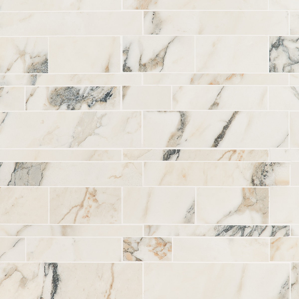 Dreamstone Calacatta Rustico Beige Railroad Matte Porcelain Mosaic Tile