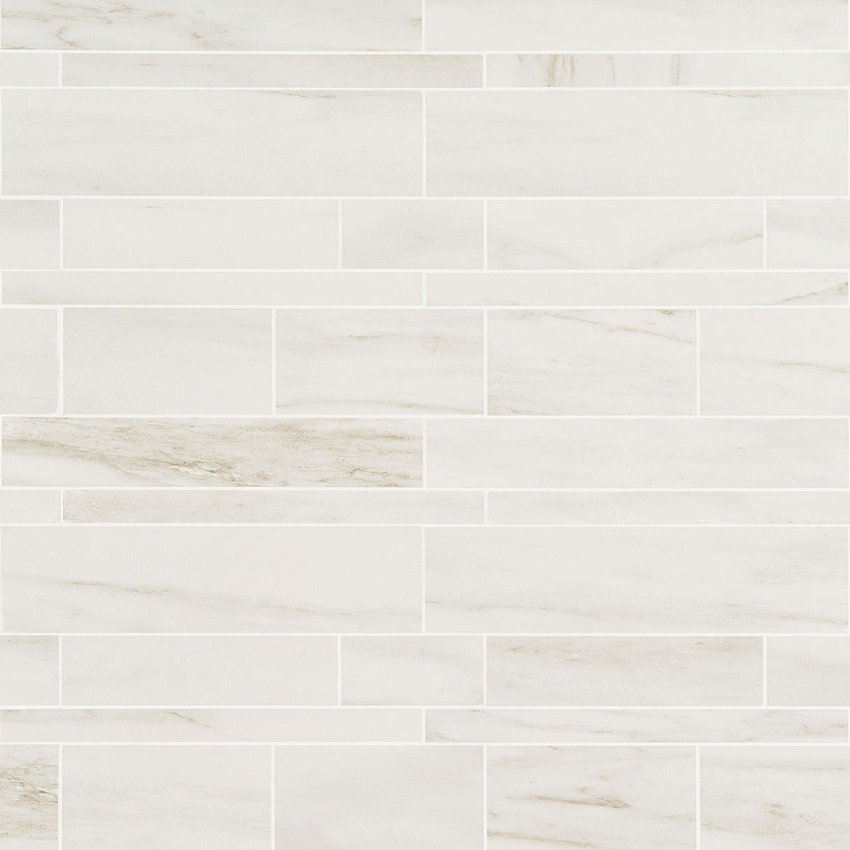 DreamStone Dolomite Snow Railroad Matte Porcelain Mosaic Tile