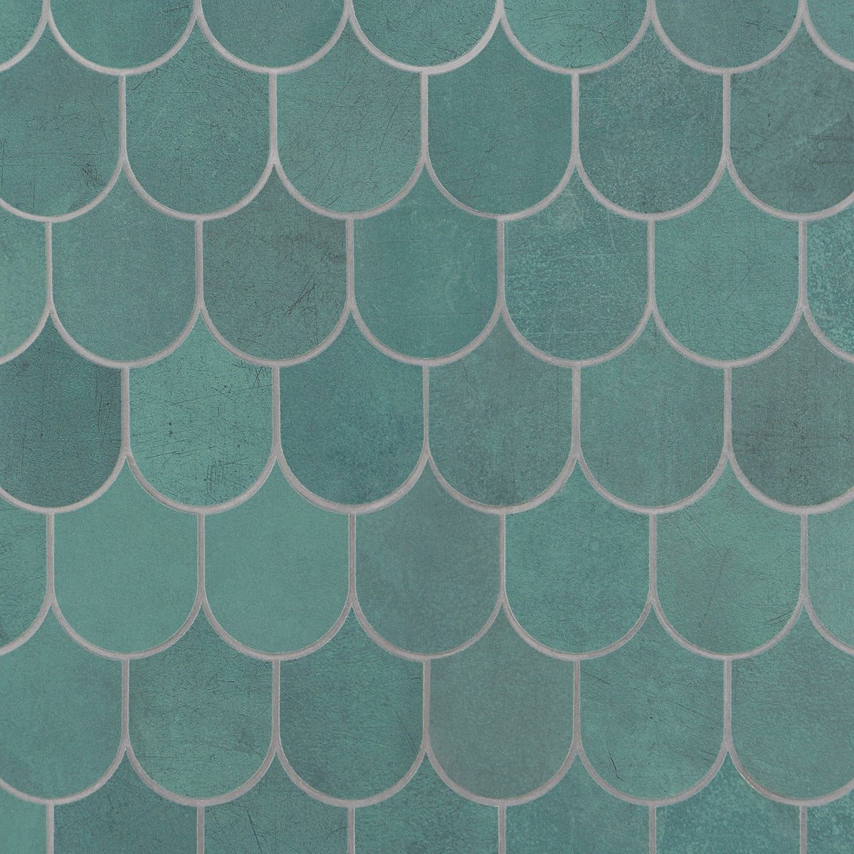 Bond Viridum Green Fishscale Matte Porcelain Mosaic Tile - Lux Tile