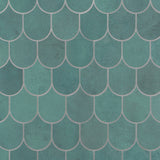 Bond Viridum Green Fishscale Matte Porcelain Mosaic Tile - Lux Tile