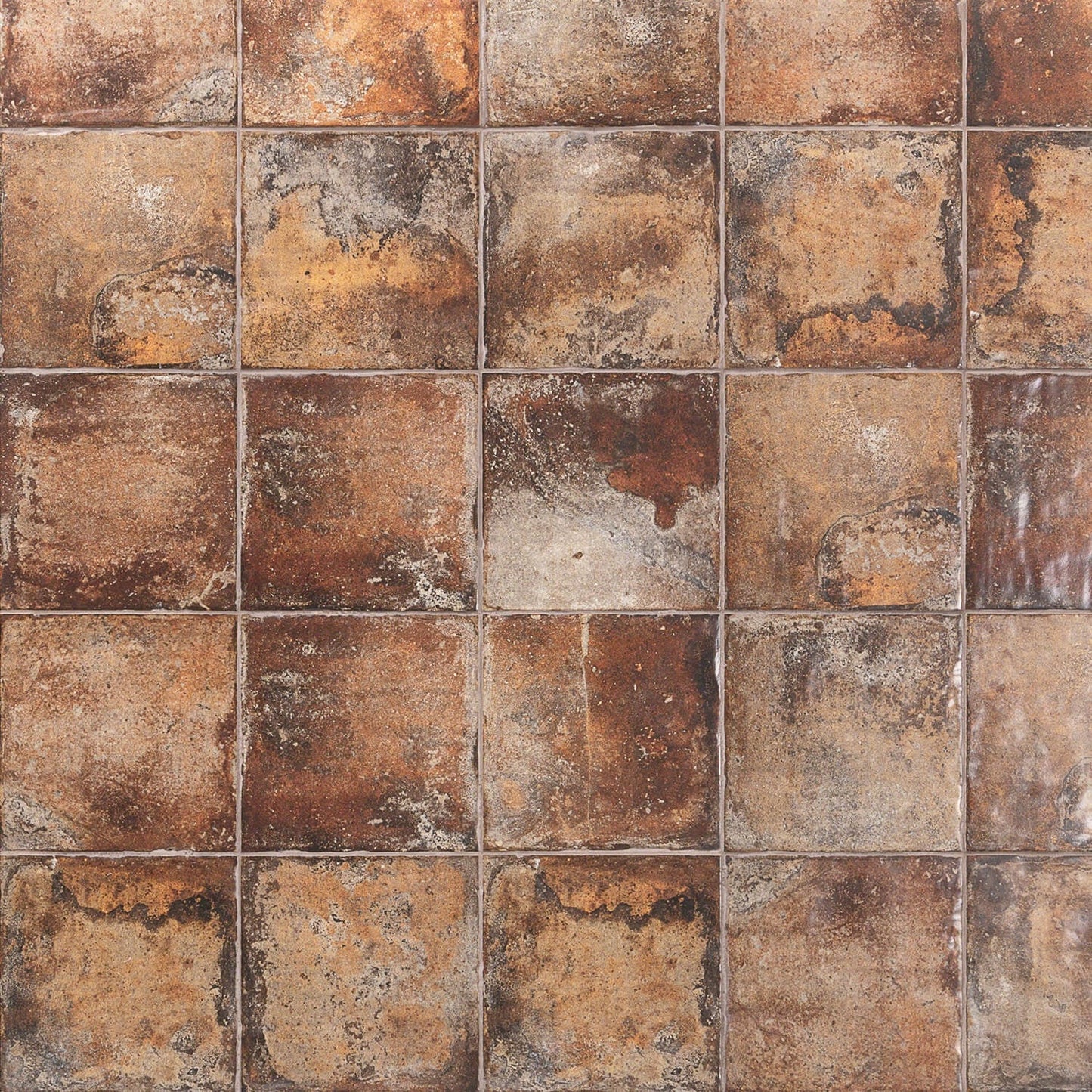 Angela Harris Dunmore Cotto Brown 8x8 Matte Ceramic Tile - Lux Tile