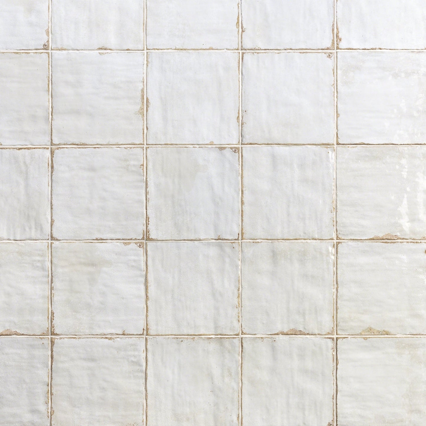 Angela Harris Dunmore Blanco 8x8 Polished White Ceramic Wall Tile