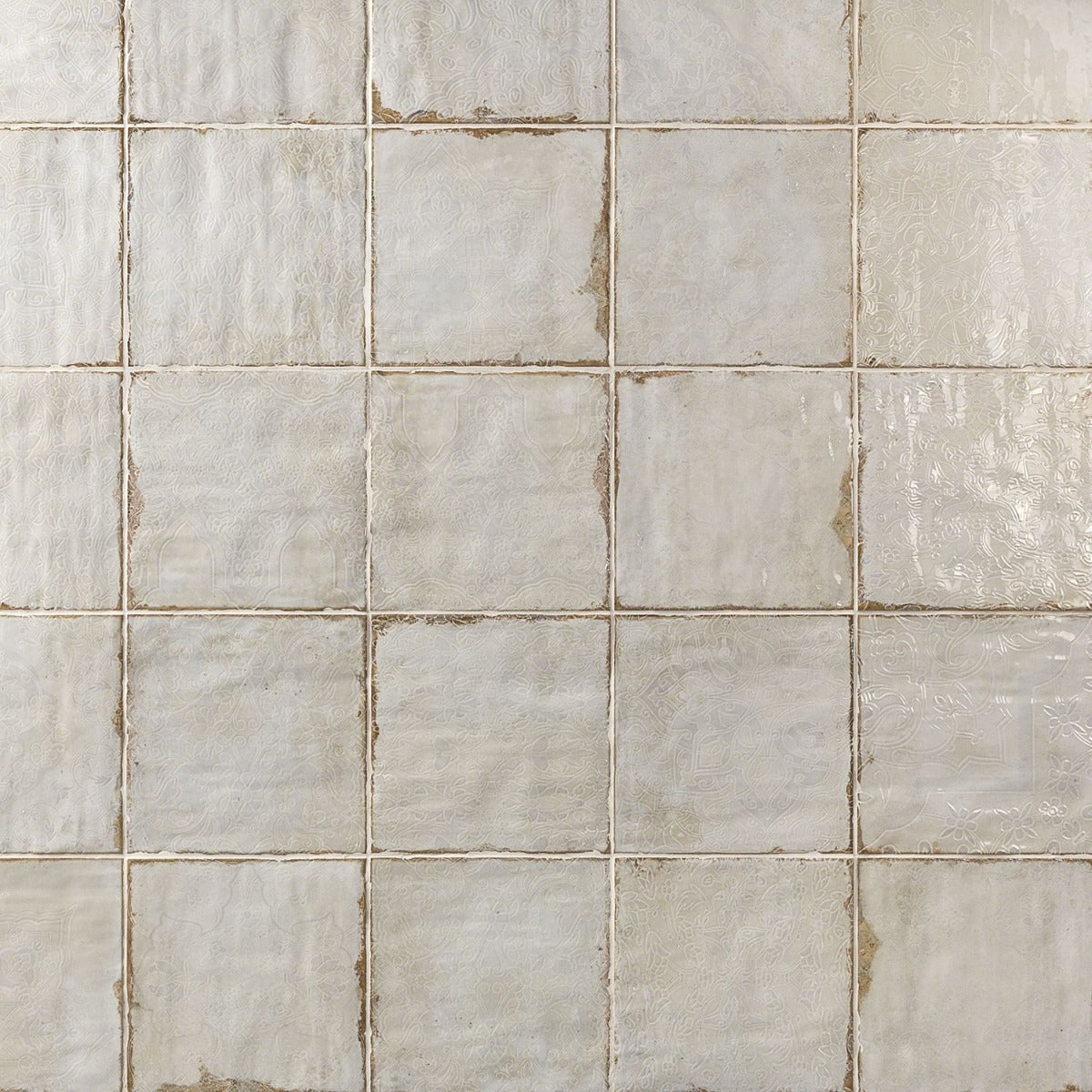 Angela Harris Dunmore Tirreno Decor 8x8 Polished Ceramic Wall Tile - White