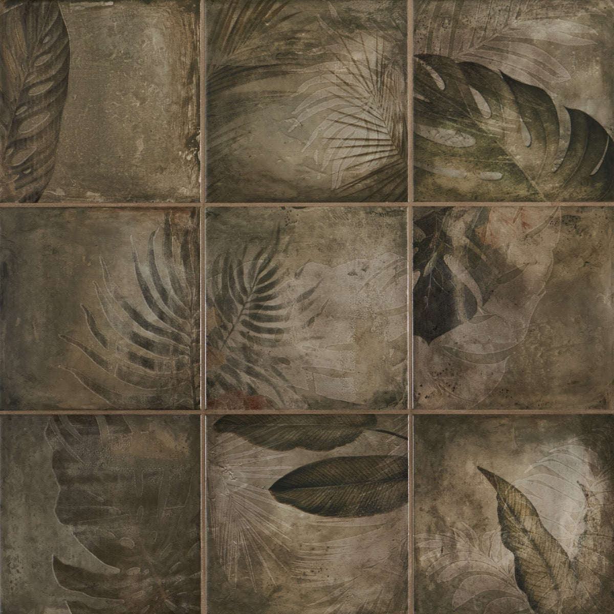 Angela Harris Wilder Dark Deco 8x8 Matte Ceramic Tile