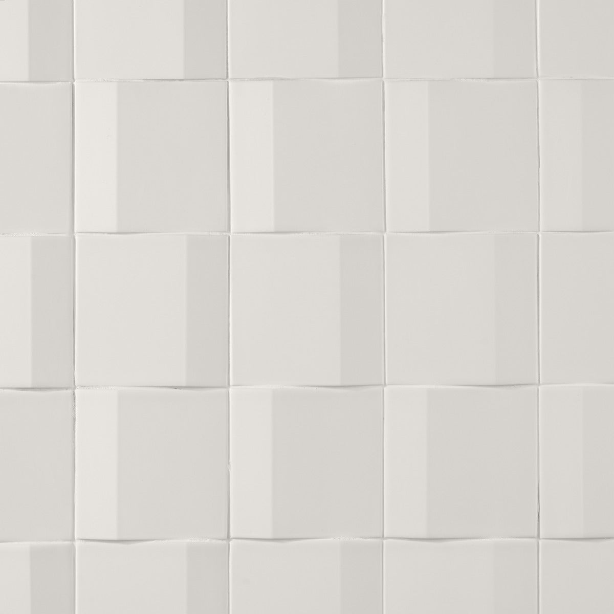 Zeal Edge 3D White 5x5 Matte Porcelain Tile - Lux Tile