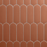 Parry Clay Terracotta Fishscale Matte Ceramic Wall Tile - 3x8