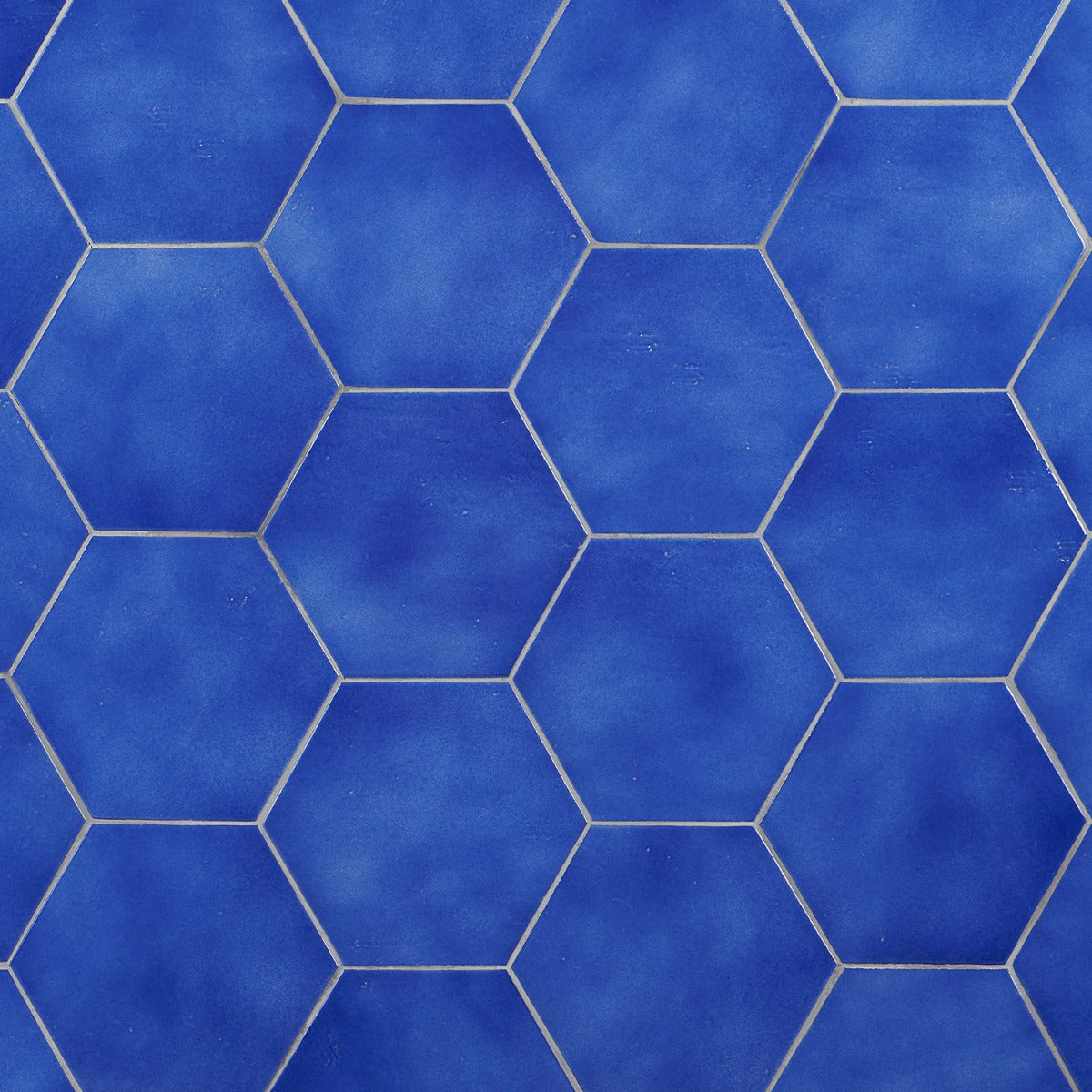 Cavallo Poseidon Blue 7" Hexagon Glossy Porcelain Tile - Lux Tile