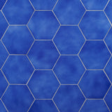 Cavallo Poseidon Blue 7" Hexagon Glossy Porcelain Tile - Lux Tile