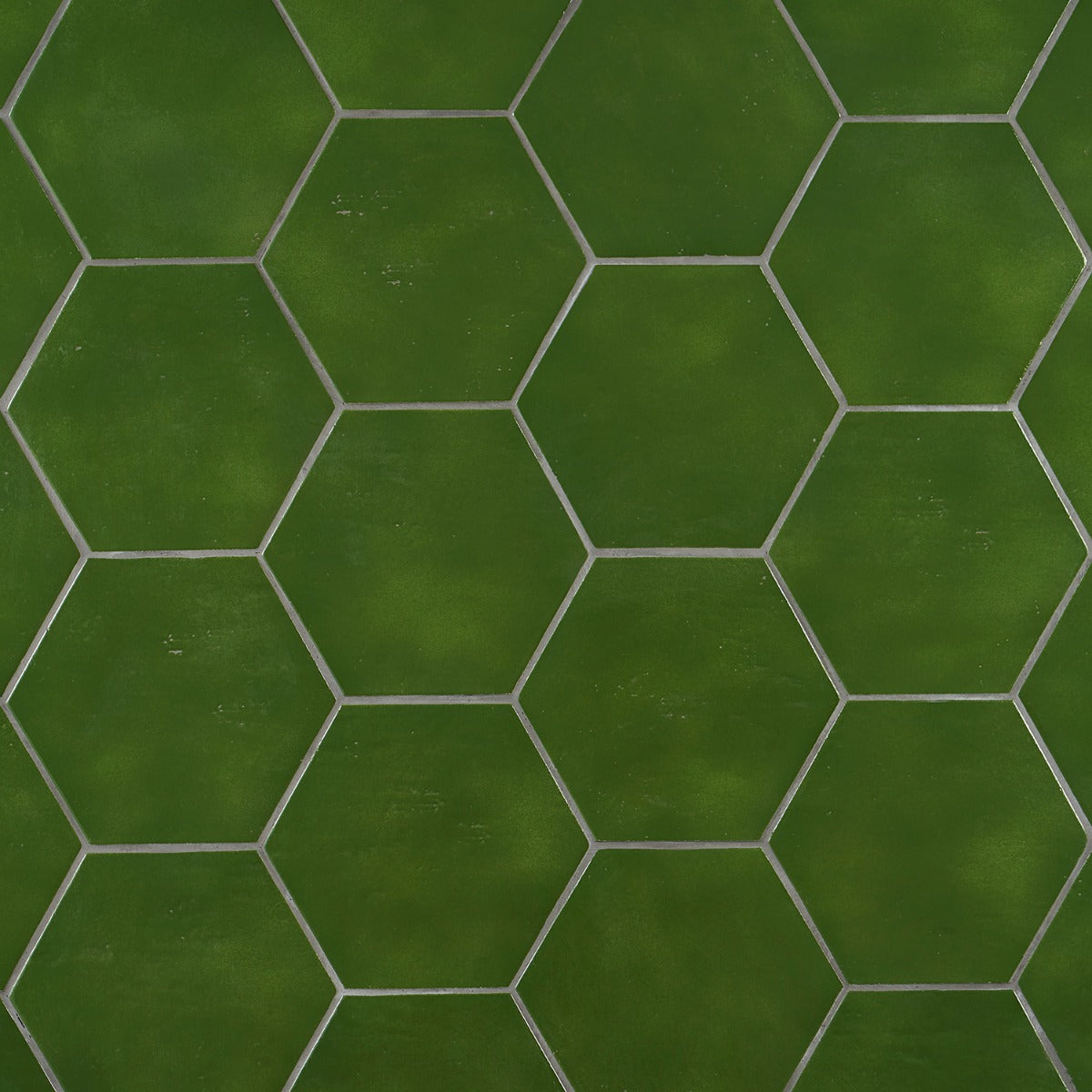 Cavallo Monaco Green 7" Hexagon Glossy Porcelain Tile - Lux Tile