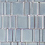 Kinro River Blue 6x6 3D Polished Porcelain Tile - Lux Tile