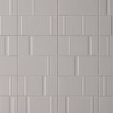 Division Silver 8x16 Fluted Matte Ceramic Wall Tile by Lux Tile