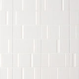 Division White 8x16 Fluted Matte Ceramic Wall Tile by Lux Tile