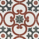 Lapaz Dahlia Red 9x9 Matte Porcelain Tile - Mediterranean Design