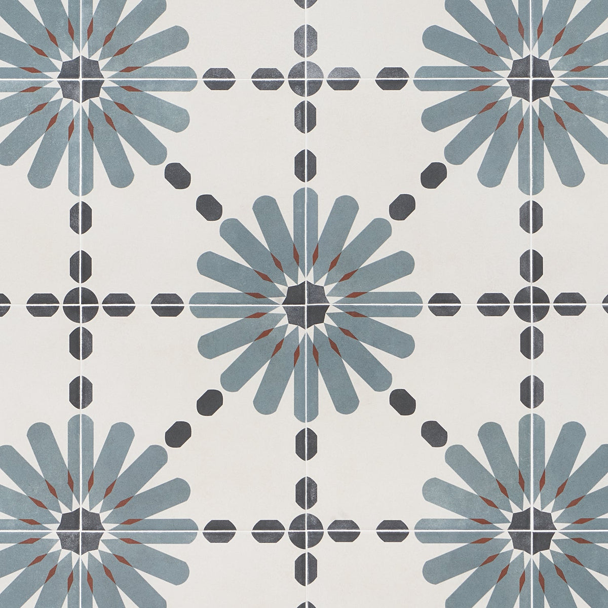 Lapaz Daisy Blue 9x9 Matte Porcelain Tile - Lux Tile