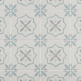 Lapaz Stella Blue 9x9 Matte Porcelain Tile - Mediterranean Encaustic Look