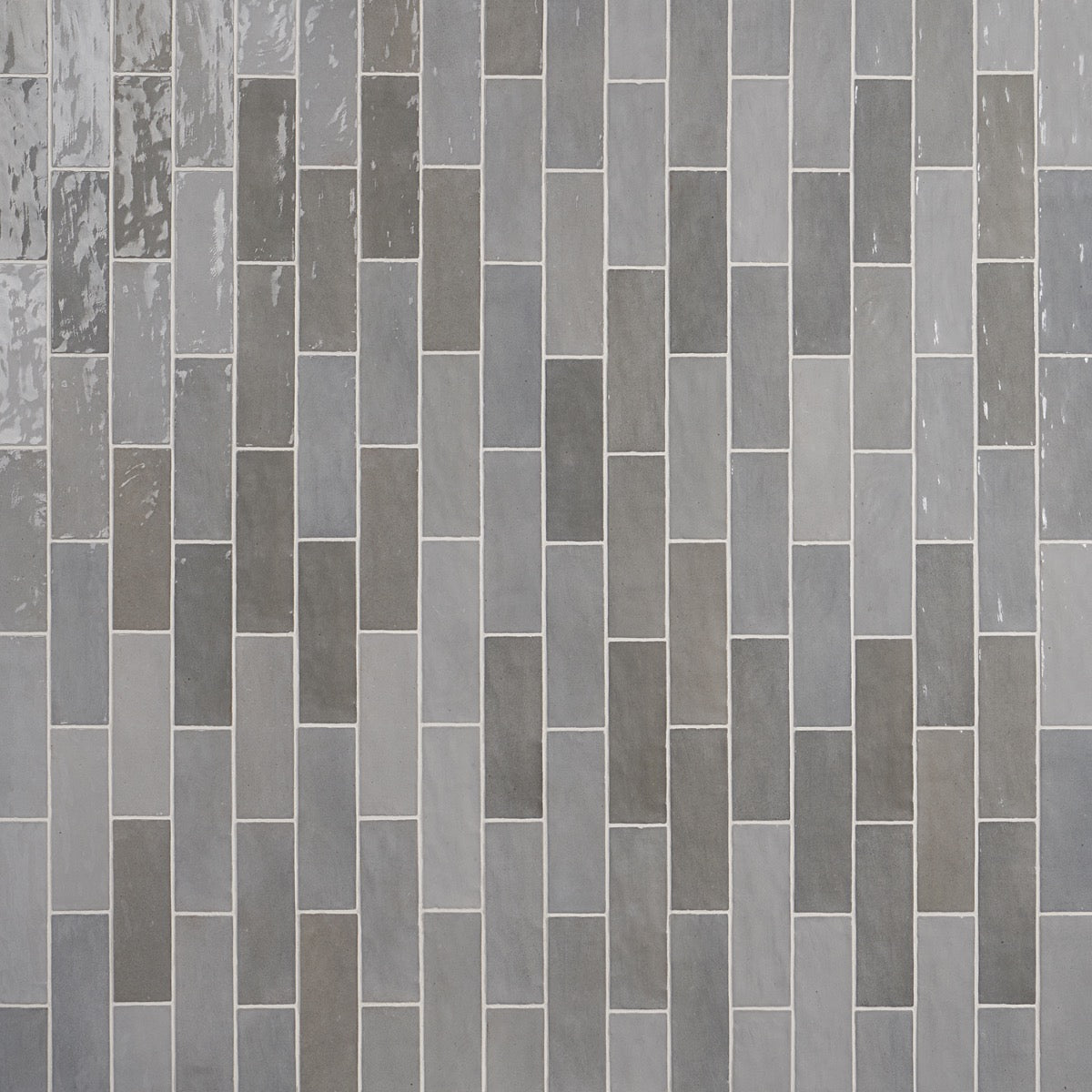 Portmore Gray 3x8 Glossy Ceramic Subway Tile - Tilebar