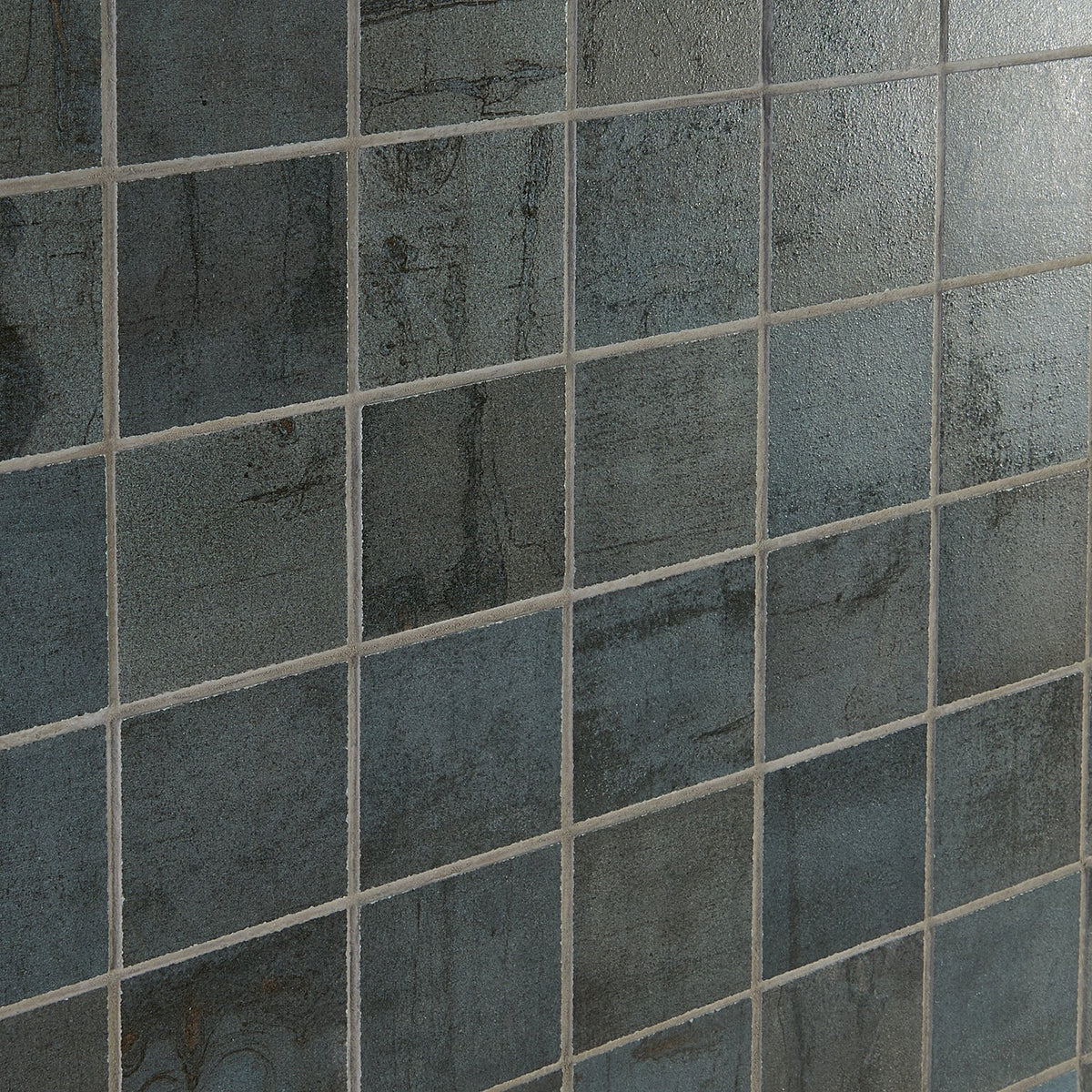 Angela Harris Metallic Blue Matte Porcelain Mosaic Tile 2x2