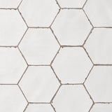 Sasha Hex White Matte Porcelain Tile - Lux Tile