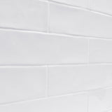 Lancaster Bianco White 3x12 Polished Ceramic Subway Wall Tile