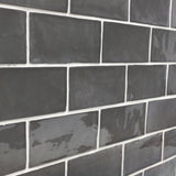Lancaster Driftwood Gray 3x6 Polished Ceramic Subway Tile