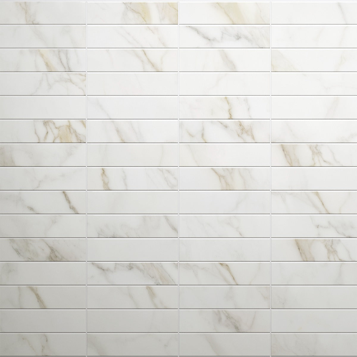 Amalfi Calacatta White 3x12 Polished Ceramic Subway Tile - Lux Tile