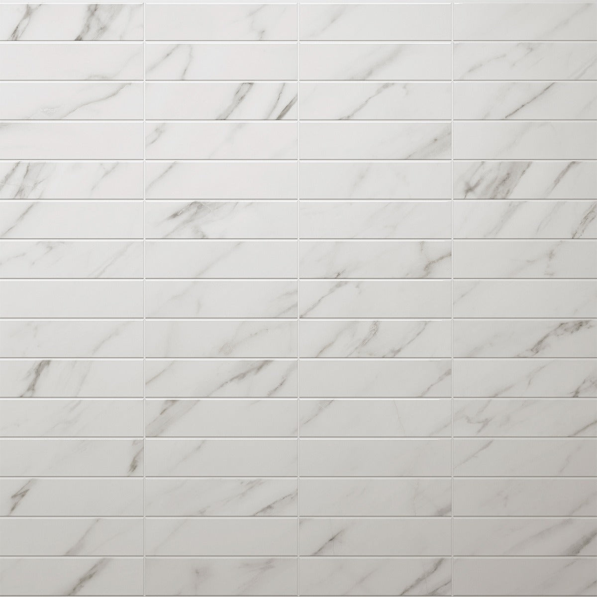 Amalfi Statuario White 3x12 Polished Ceramic Subway Tile - Lux Tile